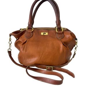 J.Crew Brompton Multiway Cognac Leather Hobo Crossbody Bag